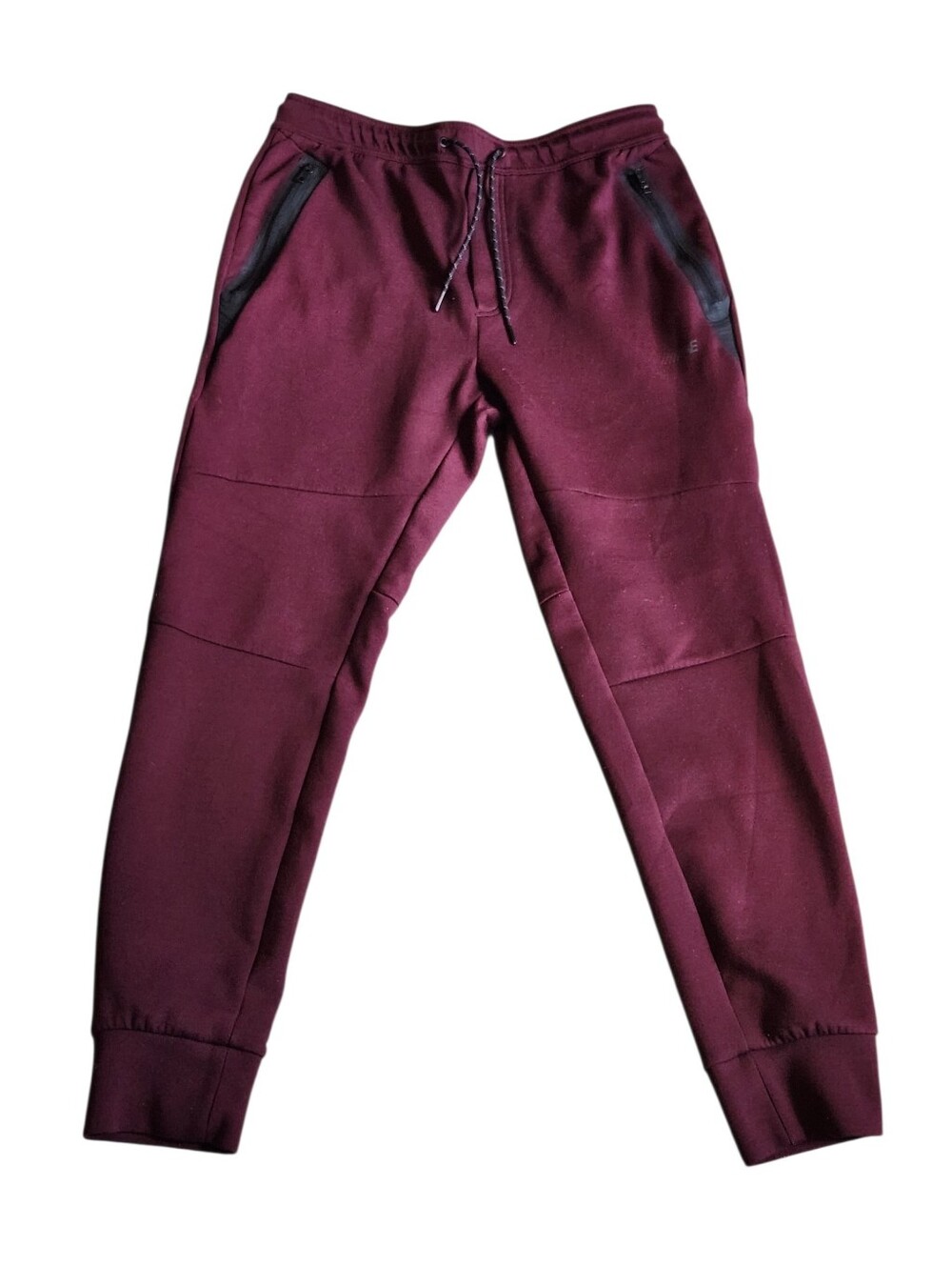 American Eagle 24/7 Black and Maroon Joggers